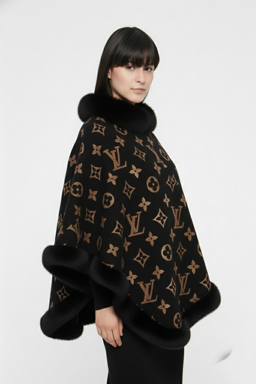 Cozy Patterned Poncho