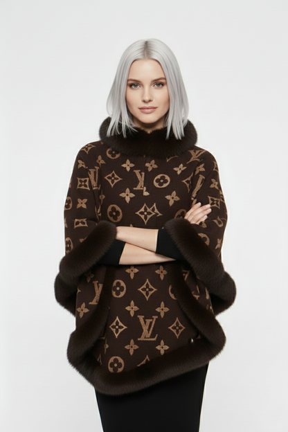 Cozy Patterned Poncho