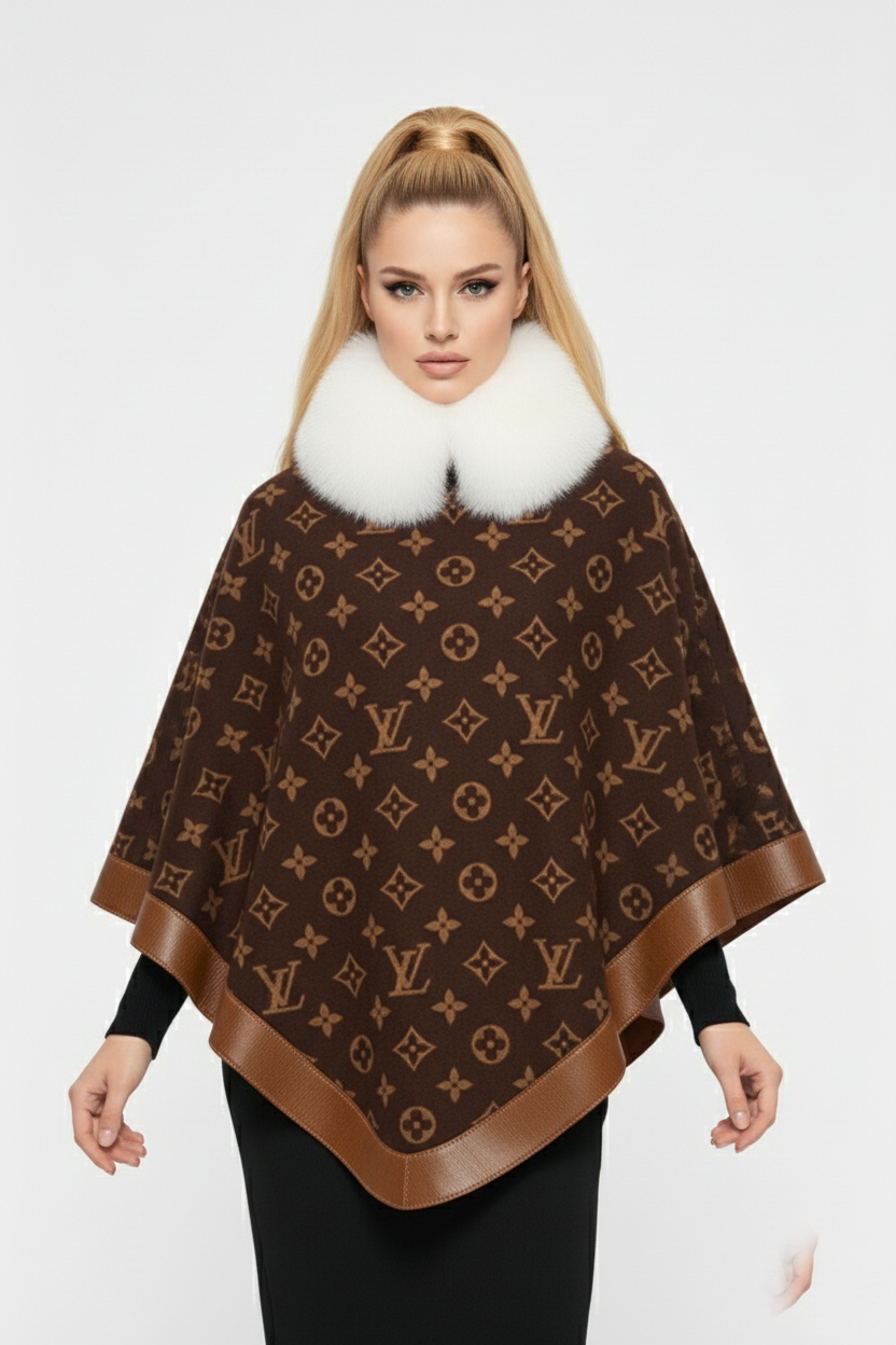 Cozy Patterned Poncho