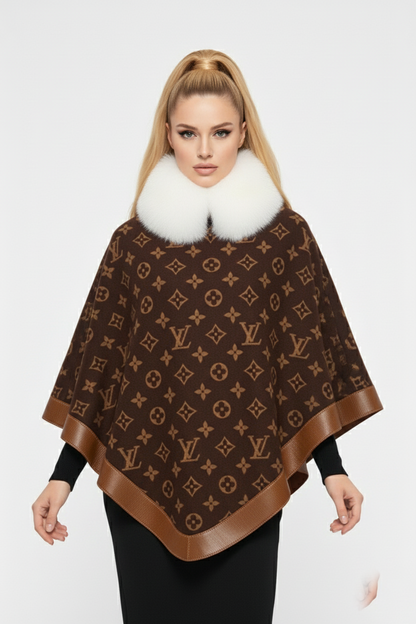 Cozy Patterned Poncho