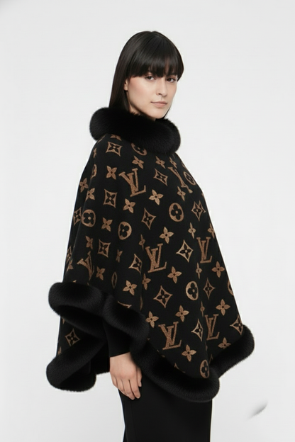 Cozy Patterned Poncho