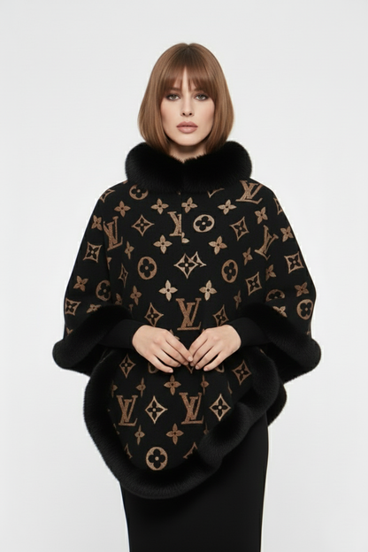 Cozy Patterned Poncho